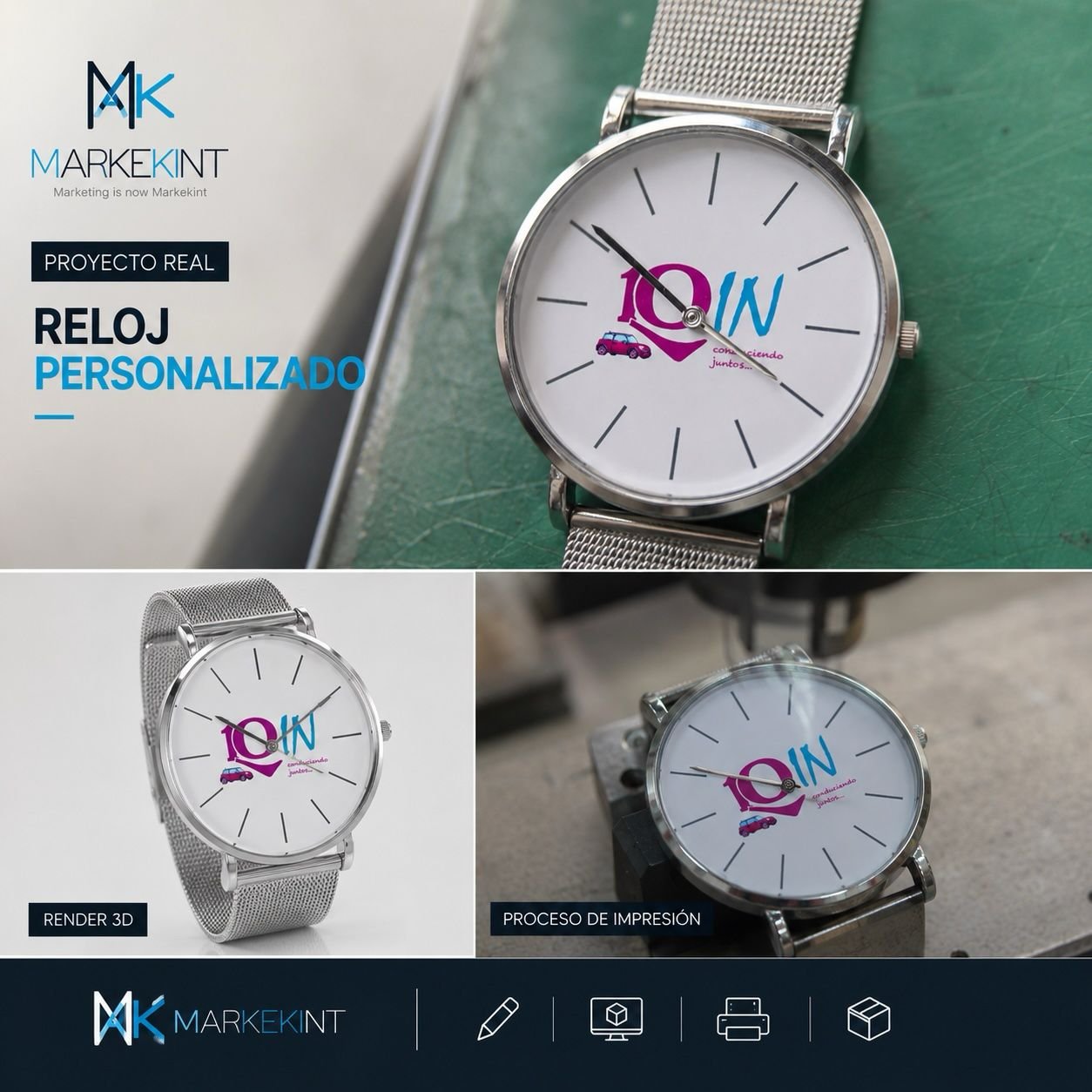 Reloj personalizado con logo Quálitas