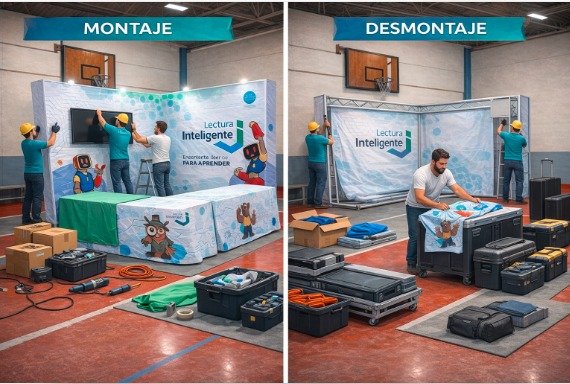 Montaje de stand en evento corporativo